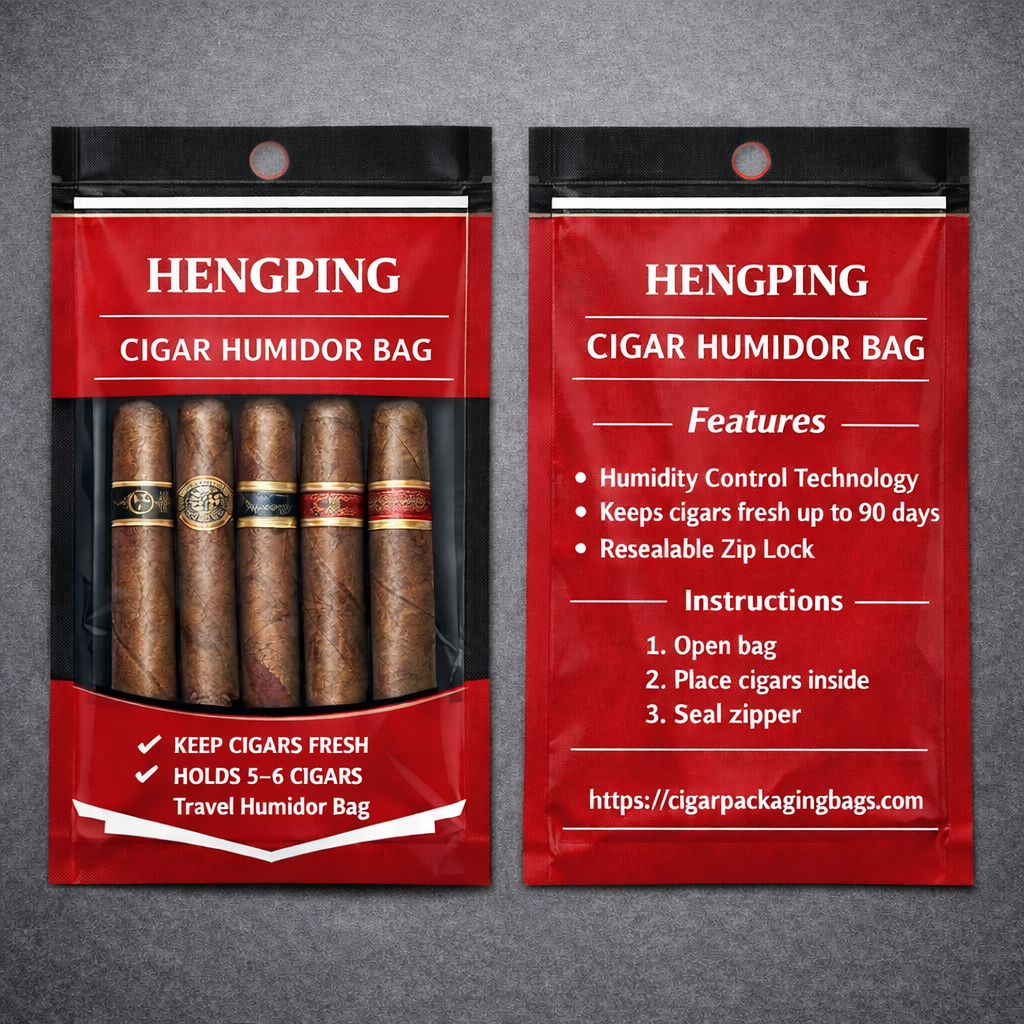 heingping zip lock cigar humidor bag